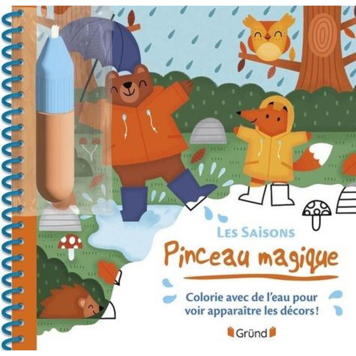 LES SAISONS. COLORIE AVEC DE L'EAU POUR VOIR APPARAITRE LES COULEURS ! AVEC 1 PINCEAU, Passchier Andy