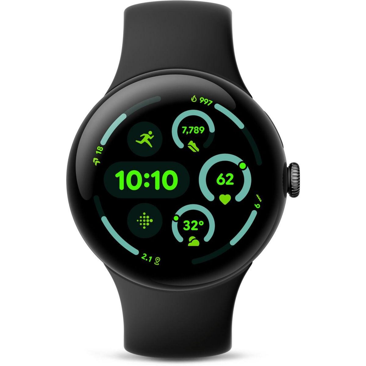 GOOGLE Montre connectée Pixel Watch 3 45mm Noir Mat Bluetooth