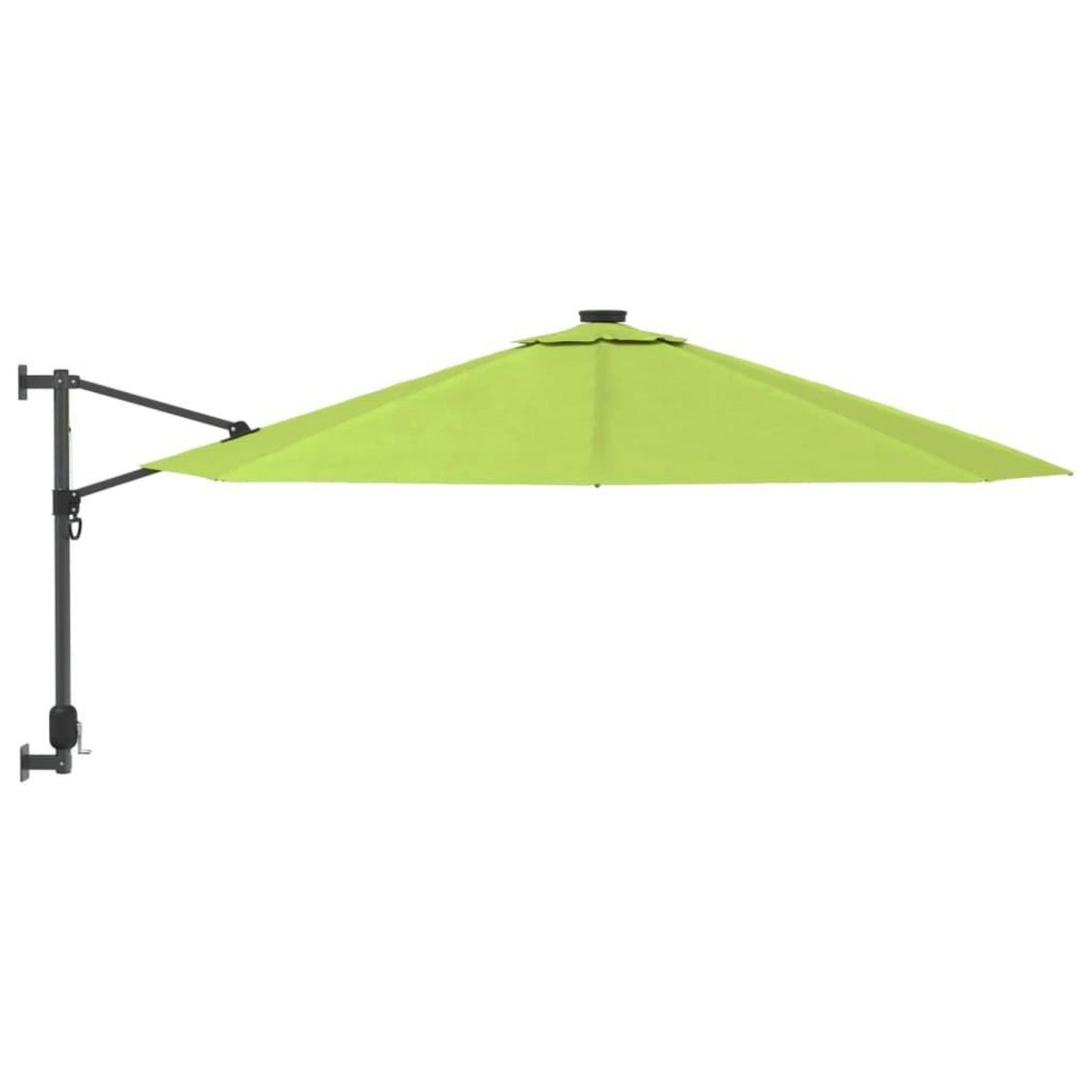 VIDAXL Parasol mural avec LES pomme verte 290 cm