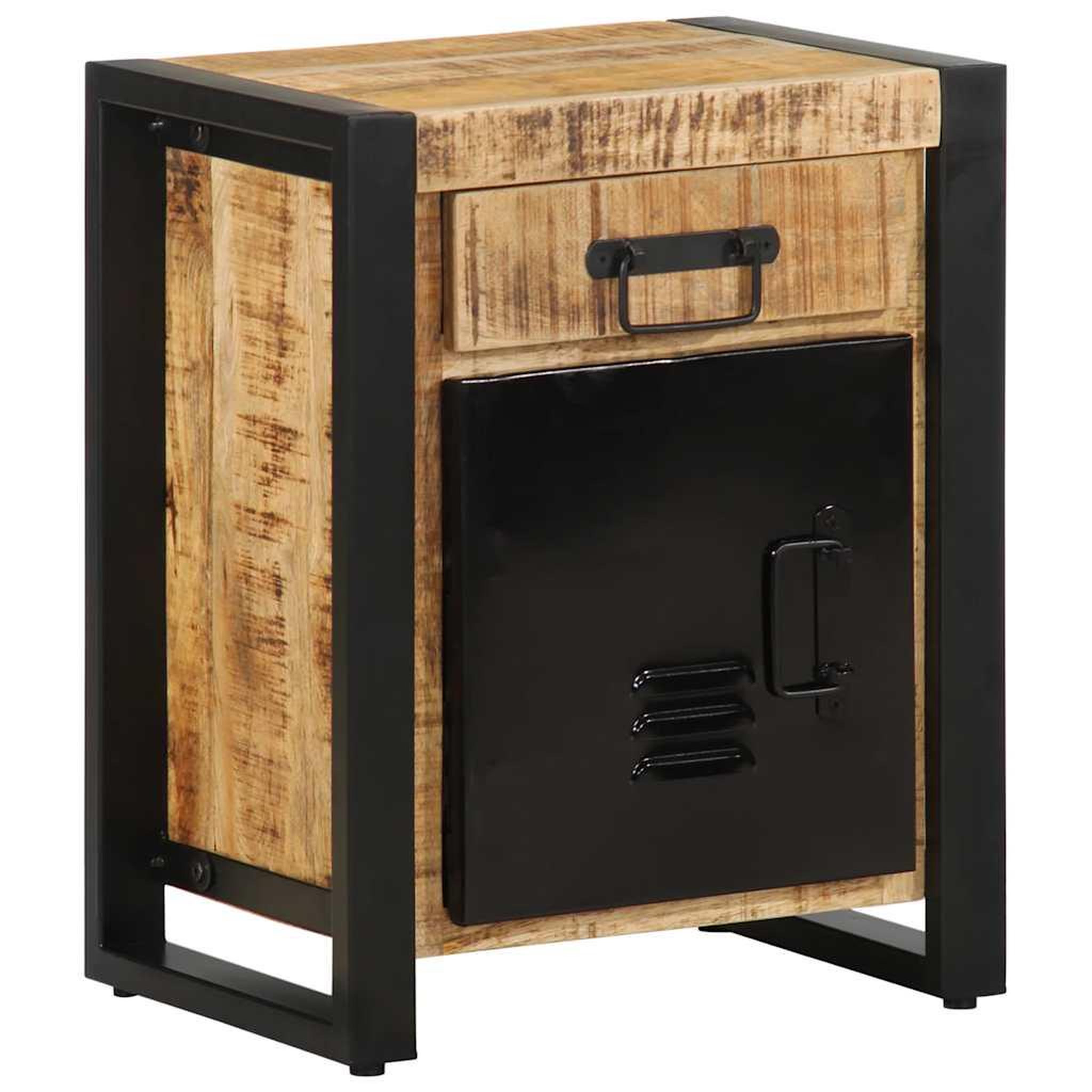 Voir la diapositive 4 : VIDAXL Table de chevet 40x30x50 cm bois massif de manguier brut