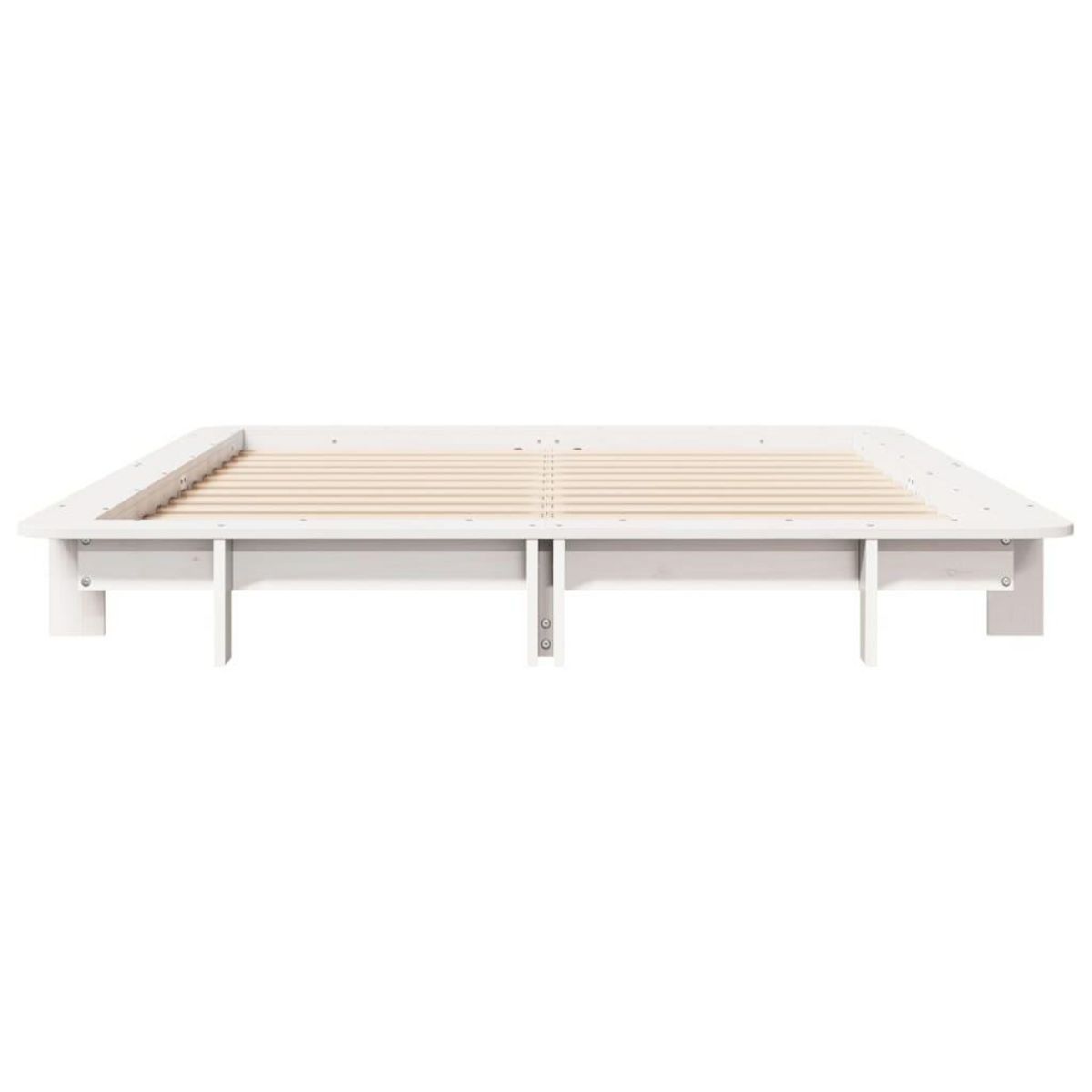 VIDAXL Cadre de lit sans matelas blanc 150x200 cm bois de pin massif