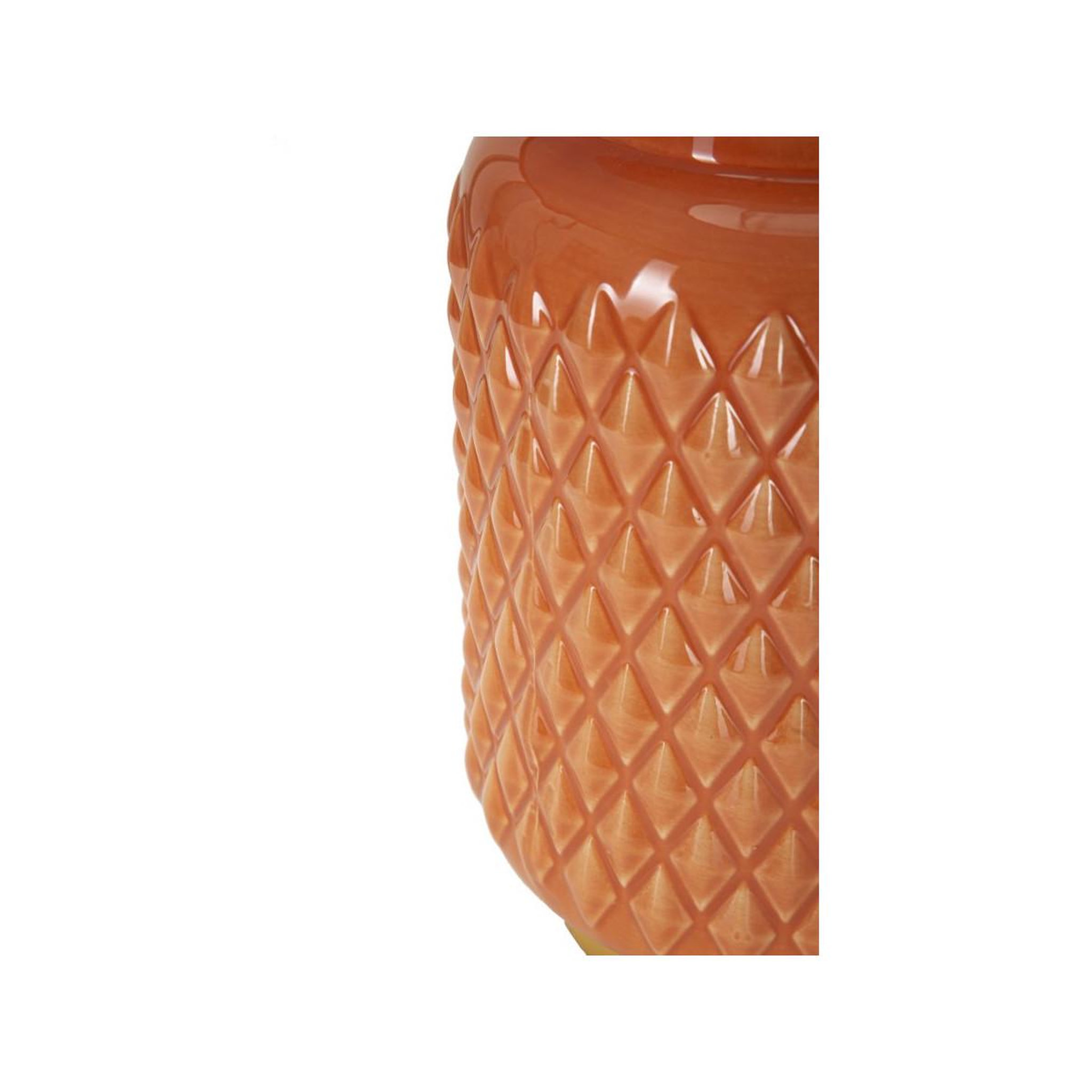 Voir la diapositive 4 : Paris Prix Lampe à Poser en Céramique  Square  44cm Orange