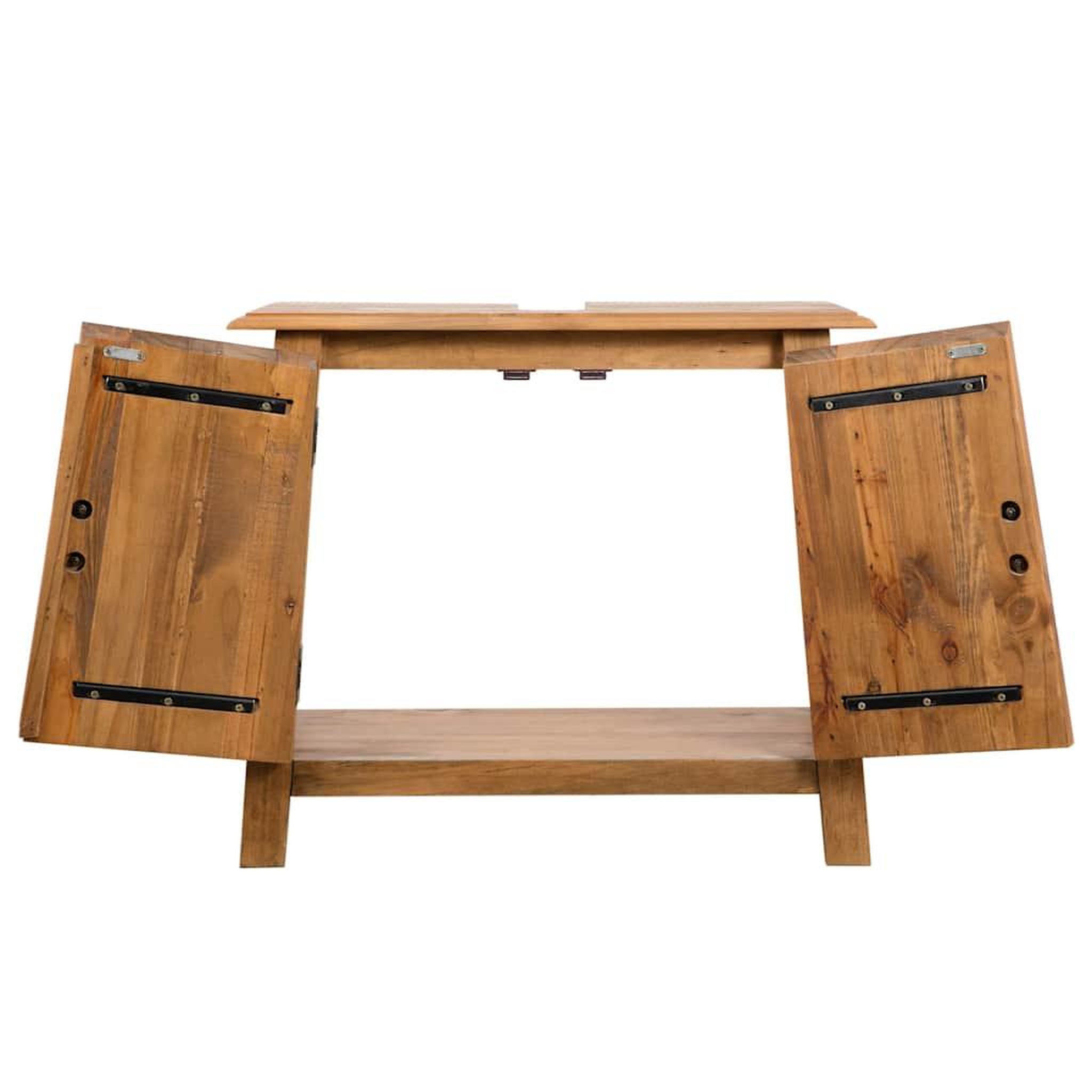 Voir la diapositive 5 : VIDAXL Meuble-lavabo de salle de bains pin massif 70x32x63 cm