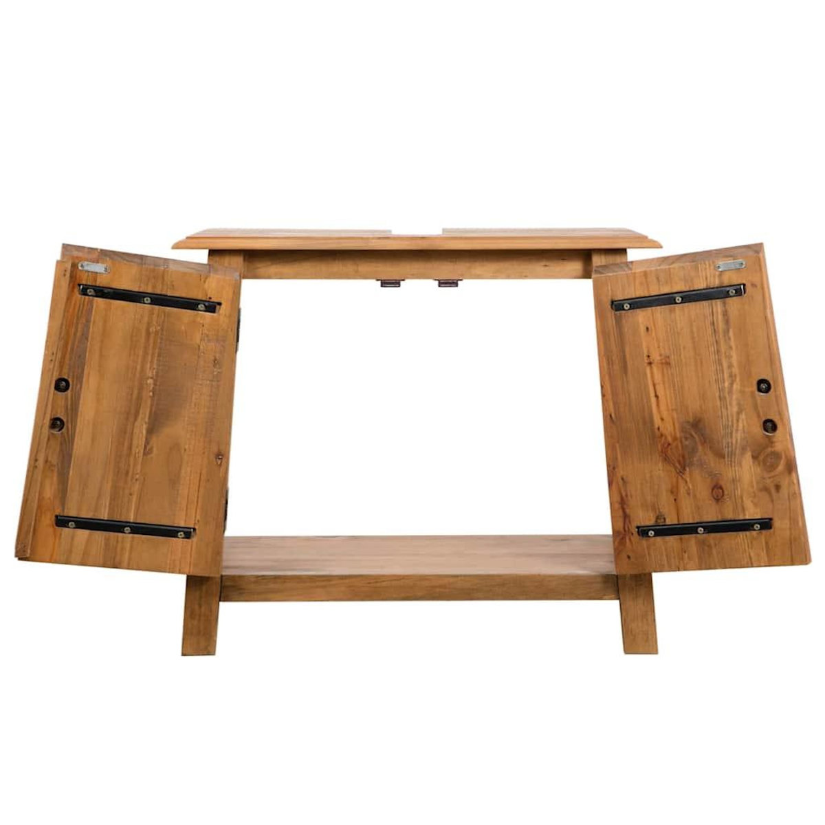 VIDAXL Meuble-lavabo de salle de bains pin massif 70x32x63 cm
