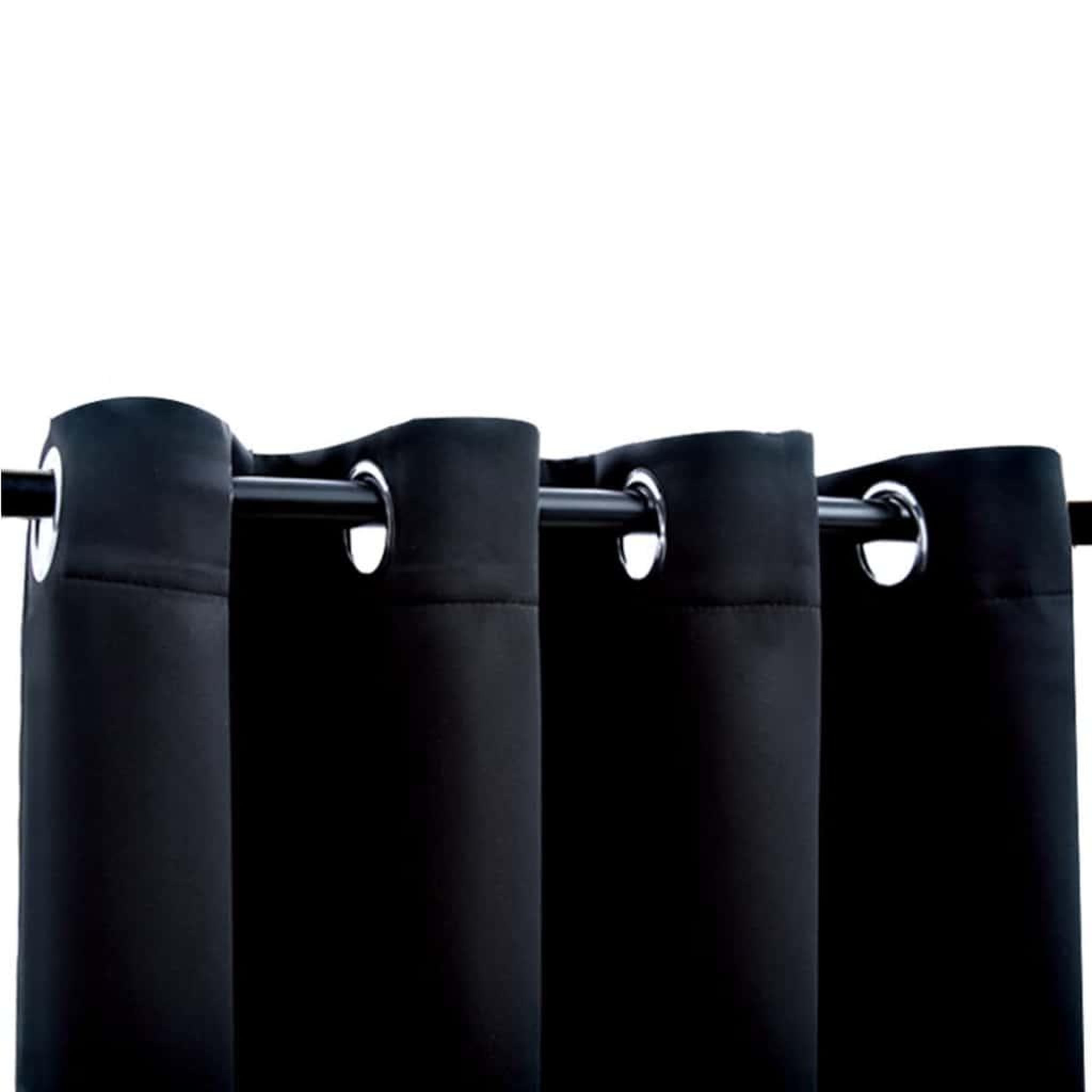 Voir la diapositive 3 : VIDAXL Rideau occultant avec anneaux en metal Noir 290x245 cm