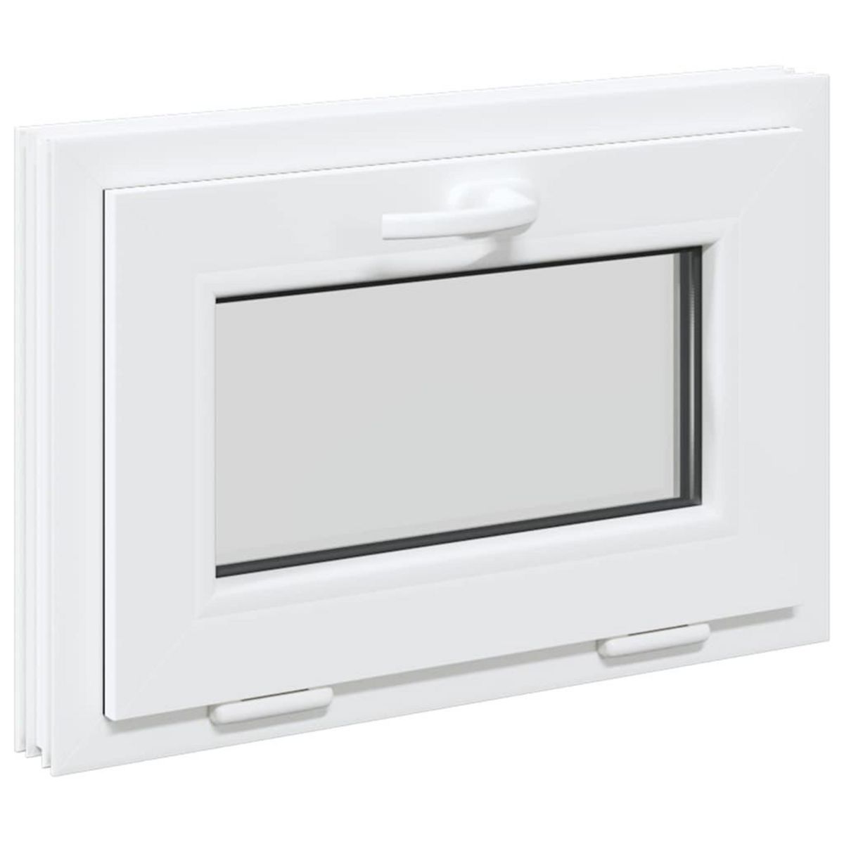 VIDAXL Fenetre de sous-sol RISOR 60x40 cm inclinable 2 vitrages blanc