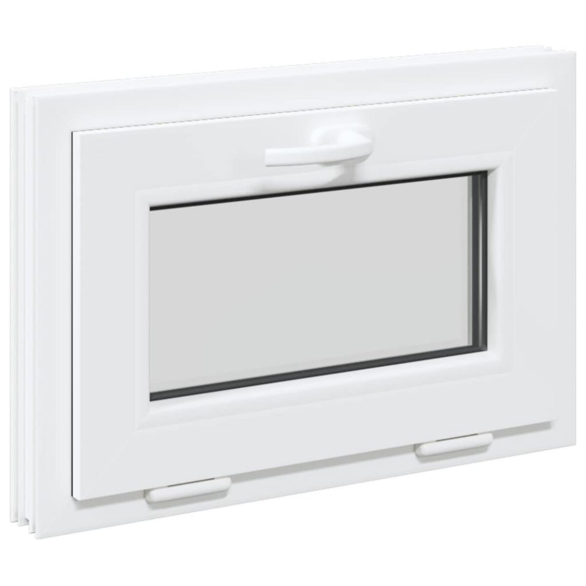 VIDAXL Fenetre de sous-sol RISOR 60x40 cm inclinable 2 vitrages blanc