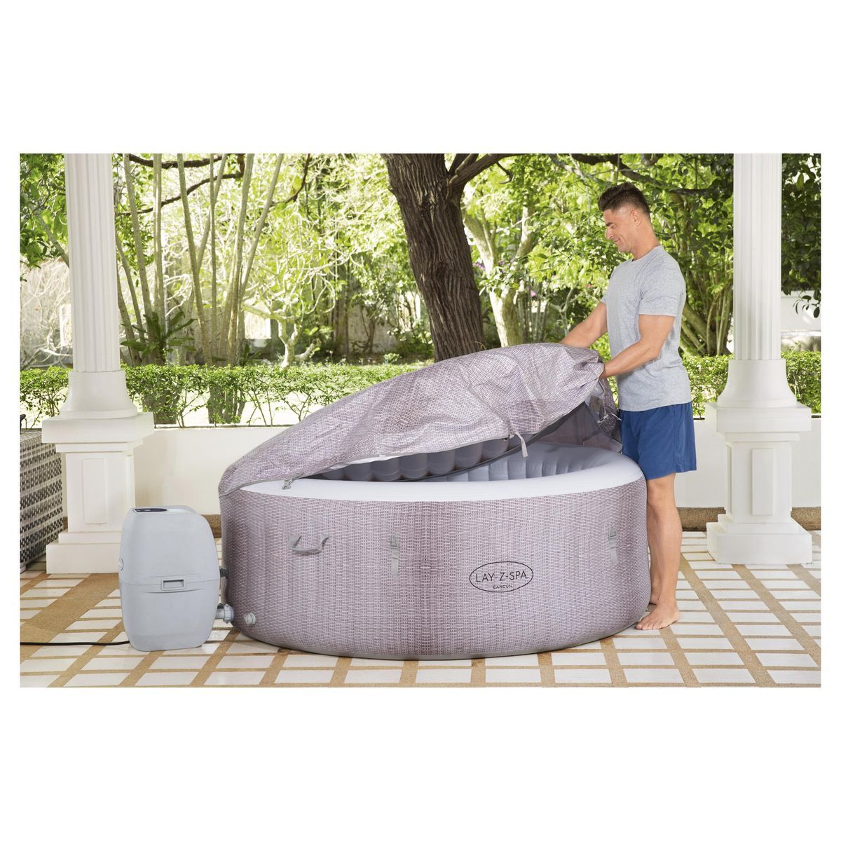 BESTWAY Spa gonflable rond 2-4 places Lay-Z-Spa® Cancun Airjet