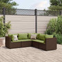 Voir la diapositive 1 : VIDAXL Salon de jardin 5 pcs avec coussins Marron Resine tressee