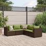 Voir la diapositive 1 : VIDAXL Salon de jardin 5 pcs avec coussins Marron Resine tressee