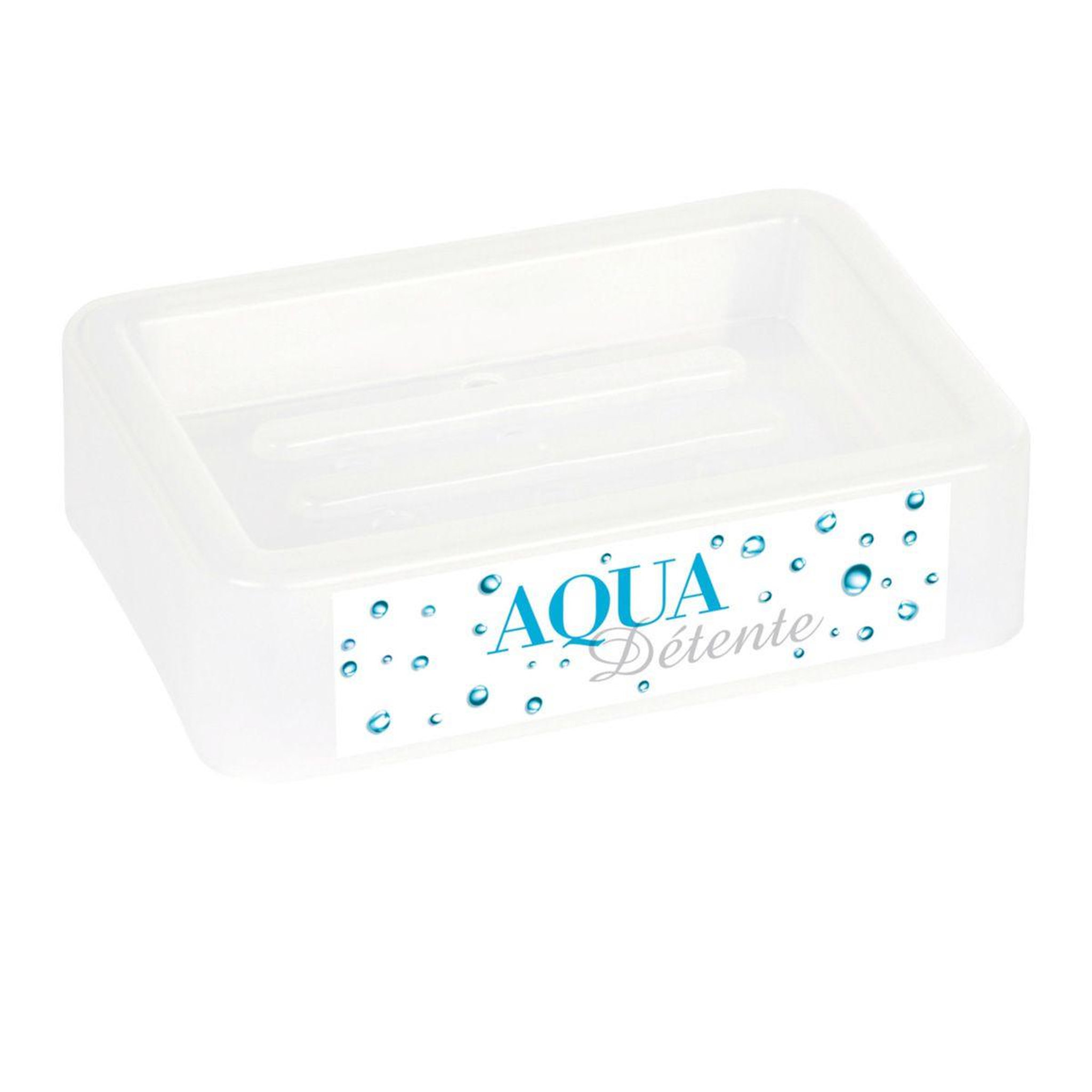 Douceur d'Intérieur Porte savon imprimé  aquaria  12cm blanc