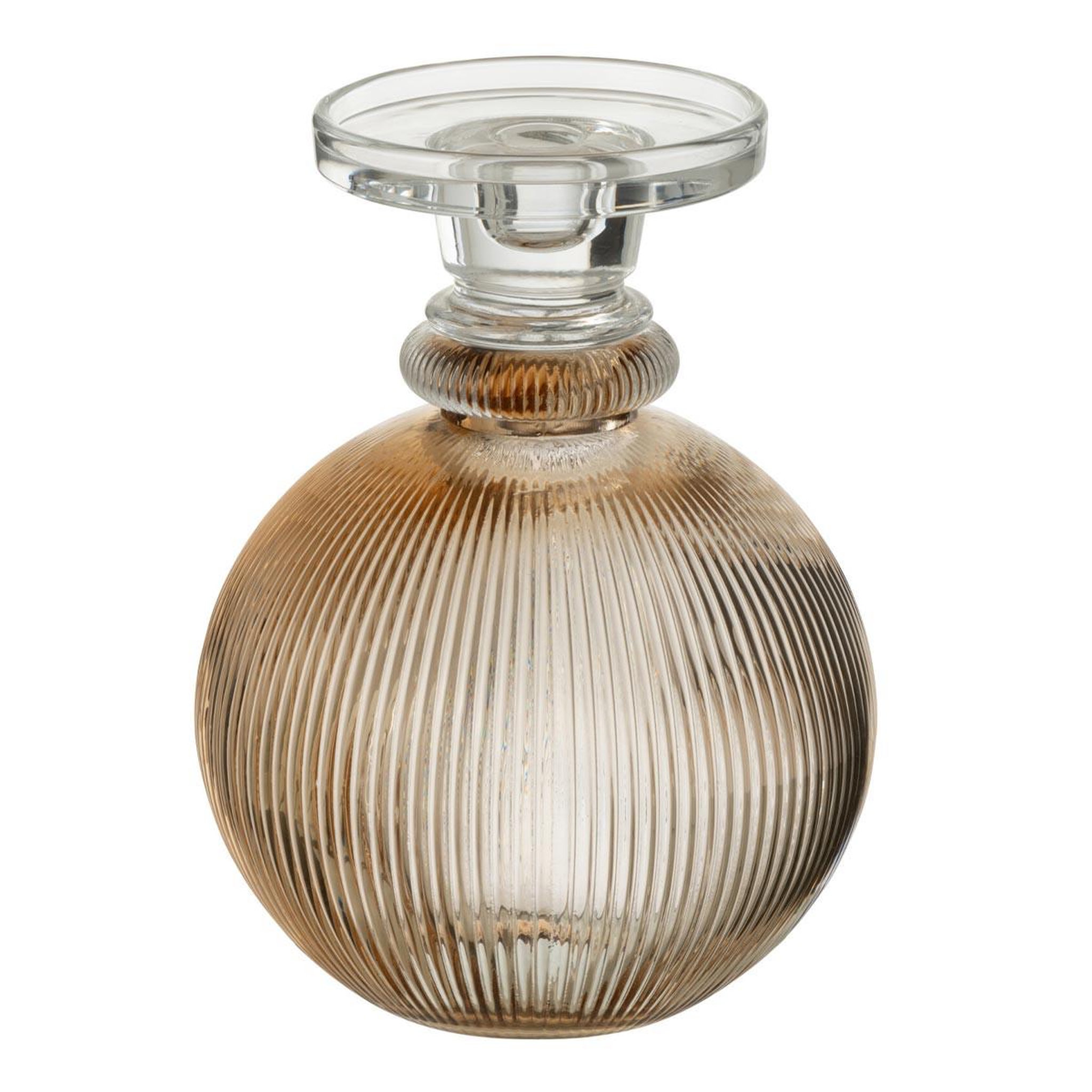 J-LINE Chandelier Vase en Verre  Malik  23cm Taupe