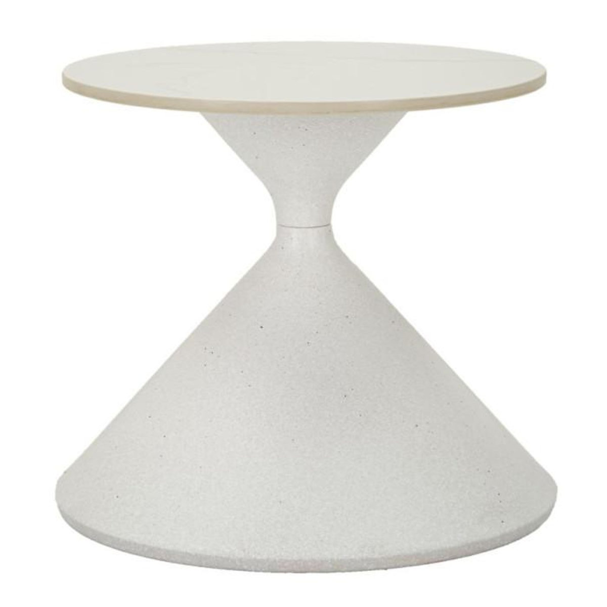 Paris Prix Table d'Appoint Effet Marbre  Alba  45cm Blanc