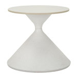 Paris Prix Table d'Appoint Effet Marbre  Alba  45cm Blanc