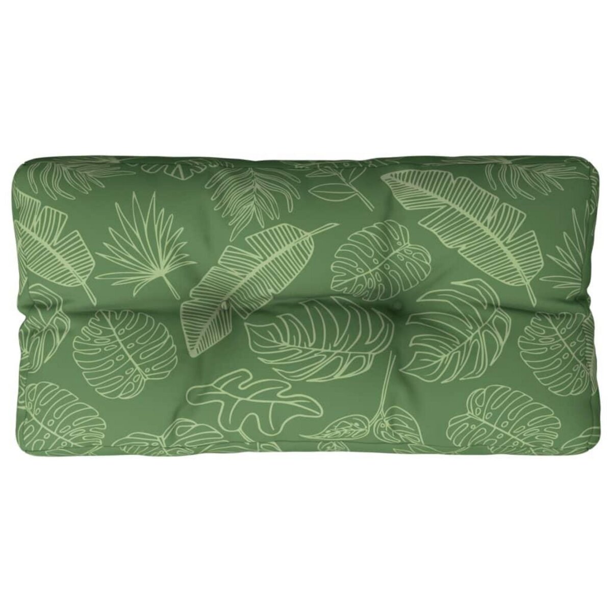 VIDAXL Coussin de palette motif de feuilles 70x40x12 cm tissu