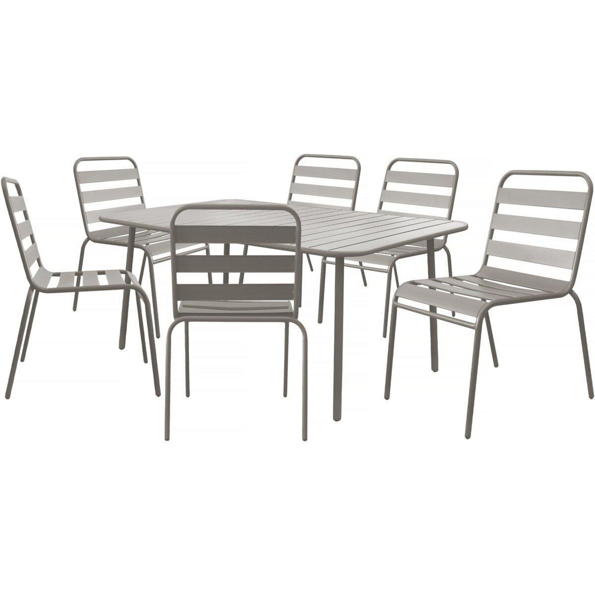 Habitat et Jardin Salon de jardin en métal  Bilbao  - 6 places - Taupe