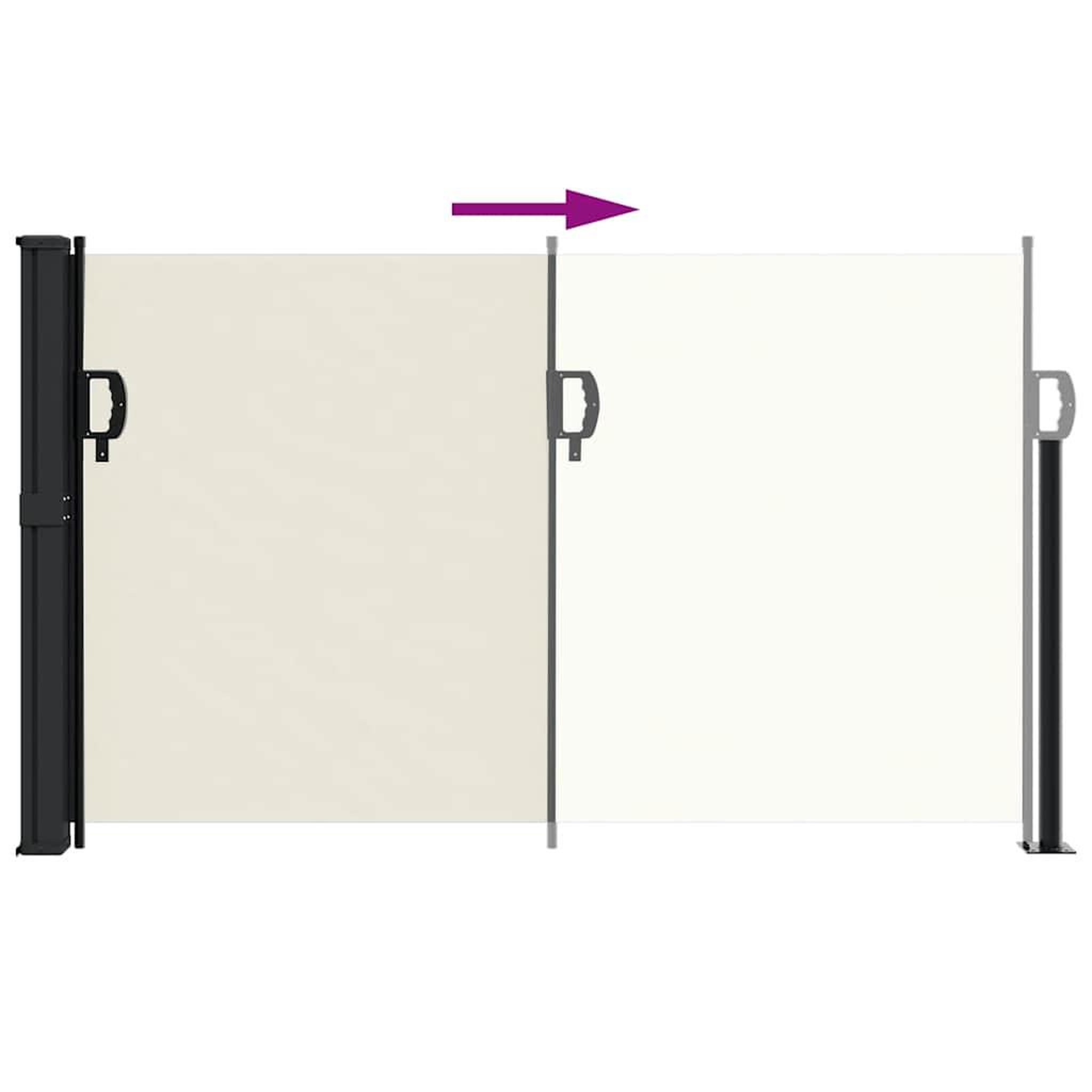 Voir la diapositive 5 : VIDAXL Auvent lateral retractable creme 120x500 cm