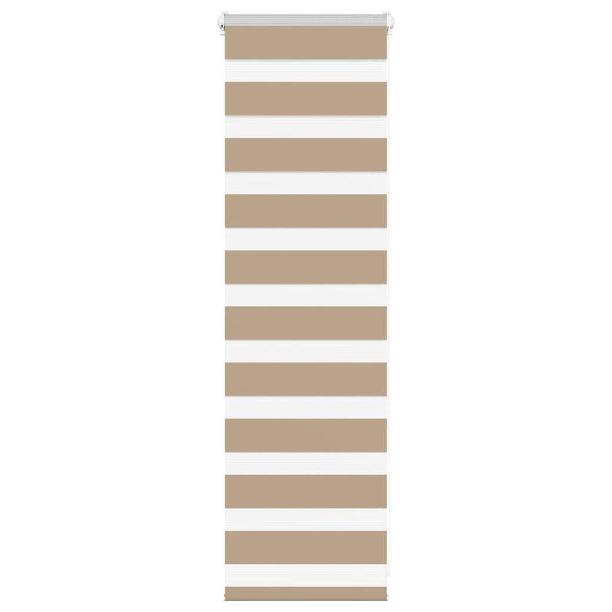 VIDAXL Store zebre marron sable largeur du tissu 35,9 cm polyester