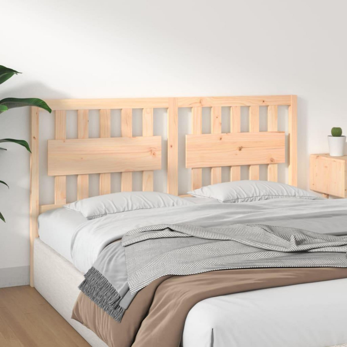 VIDAXL Tete de lit 155,5x4x100 cm Bois massif de pin