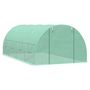 Voir la diapositive 4 : HOMCOM Serre de jardin tunnel 5,9L x 3l x 2H m châssis tubulaire acier galvanisé renforcé 2,5 cm 8 fenêtres 1 porte vert