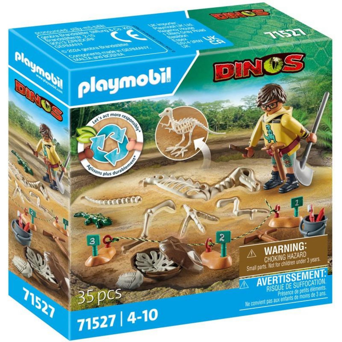 PLAYMOBIL SITE ARCHEO SQUELETT DINOSAURE PLAYMOBIL PLL71527