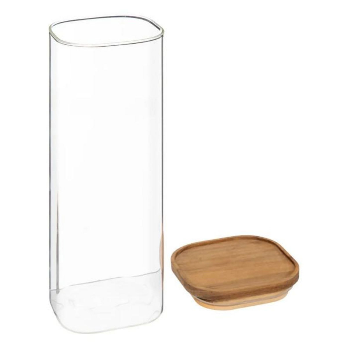 FIVE Bocal en Verre  Hermet  2L Transparent & Marron