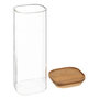 Voir la diapositive 2 : FIVE Bocal en Verre  Hermet  2L Transparent & Marron