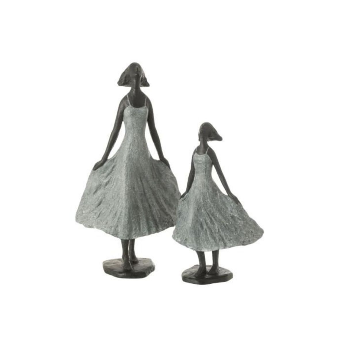 Paris Prix Statuette Fille en Résine  Ciel  38cm Gris