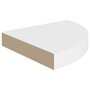 Voir la diapositive 4 : VIDAXL Etageres d'angle flottantes 4 pcs blanc 25x25x3,8 cm MDF