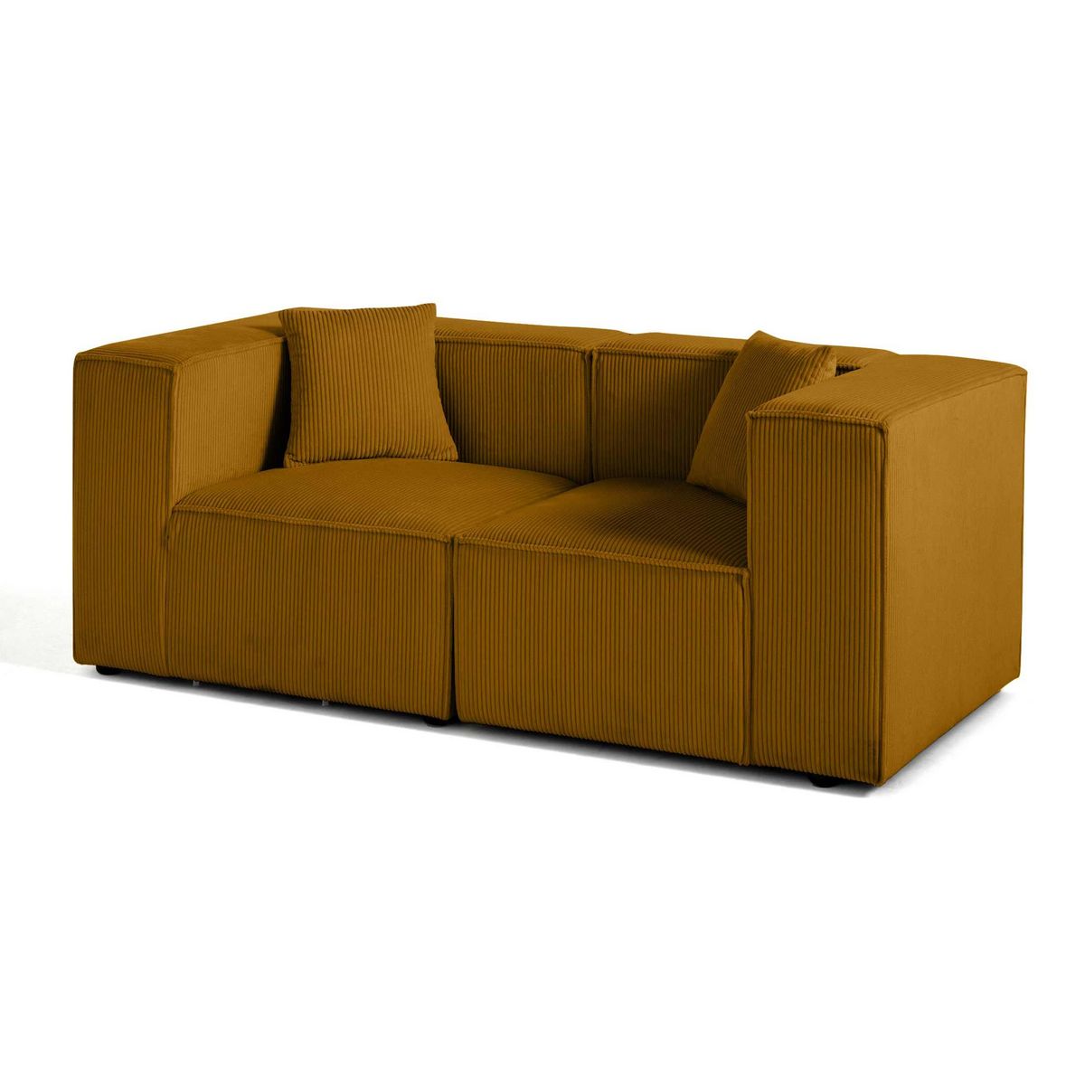 LISA DESIGN Arty - canapé modulable 2 places - en velours côtelé