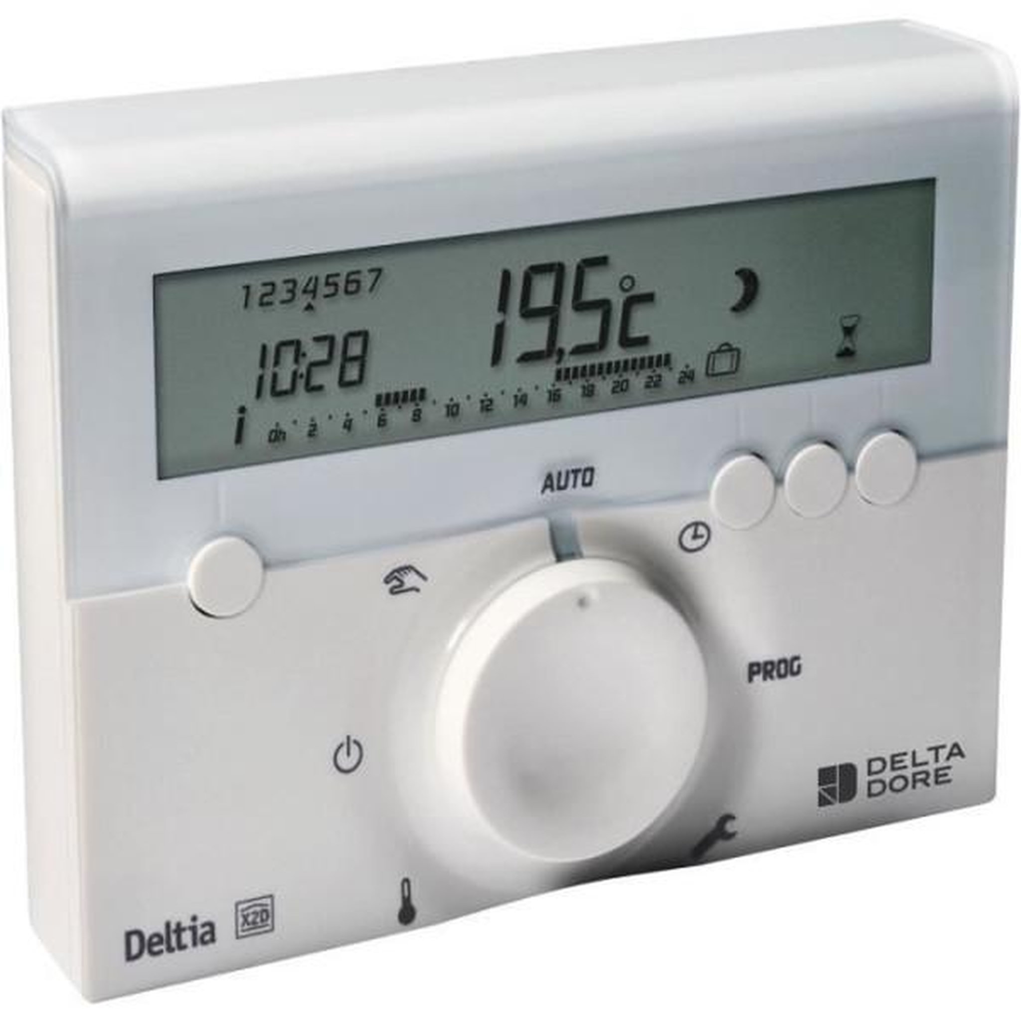Voir la diapositive 2 : DELTA DORE Programmateur filaire - delta dore - deltia 8.00 - pour chaudiere pompe a chaleur ou radiateurs électriques