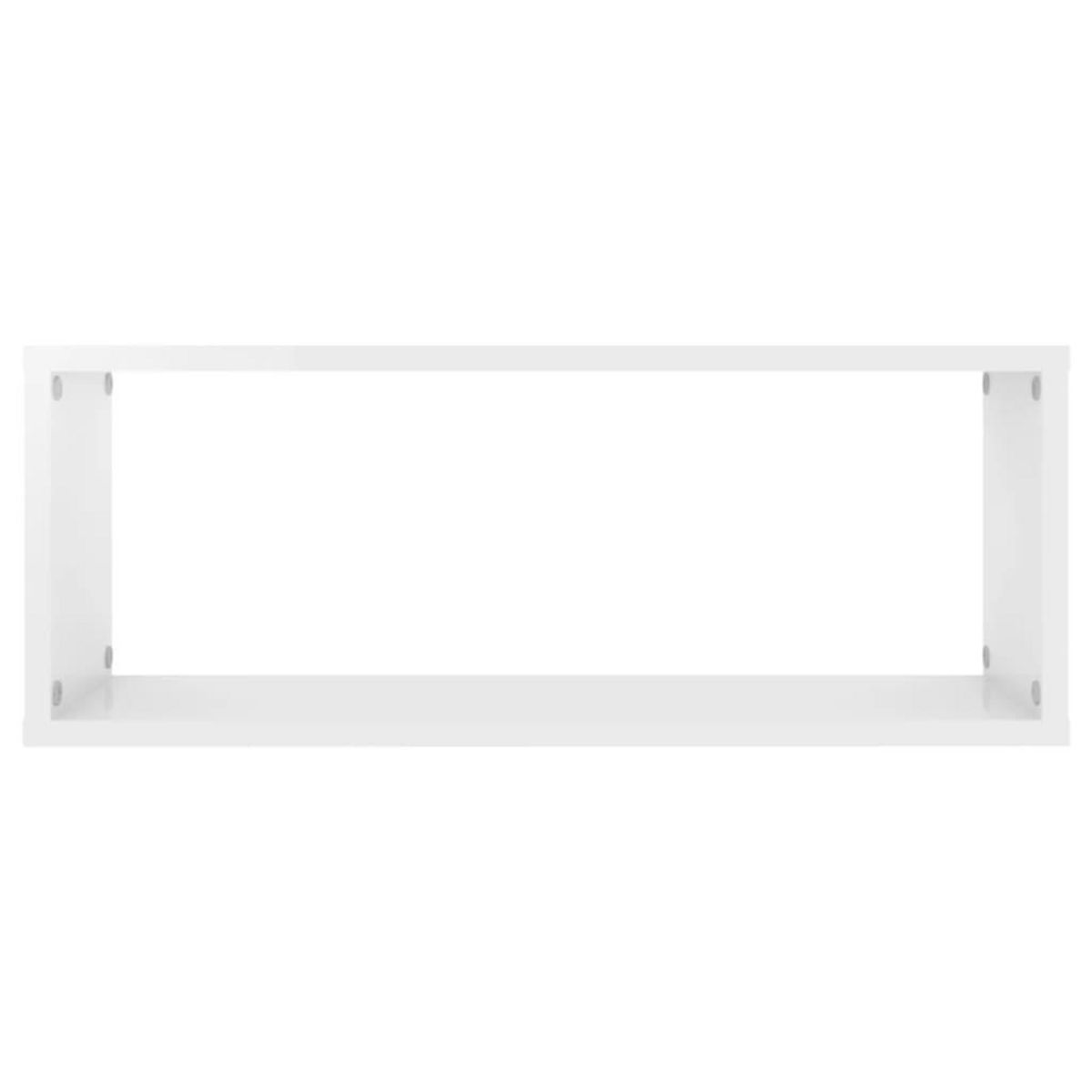 VIDAXL Etageres murales cube 4 pcs Blanc brillant Bois d'ingenierie