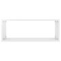 Voir la diapositive 5 : VIDAXL Etageres murales cube 4 pcs Blanc brillant Bois d'ingenierie