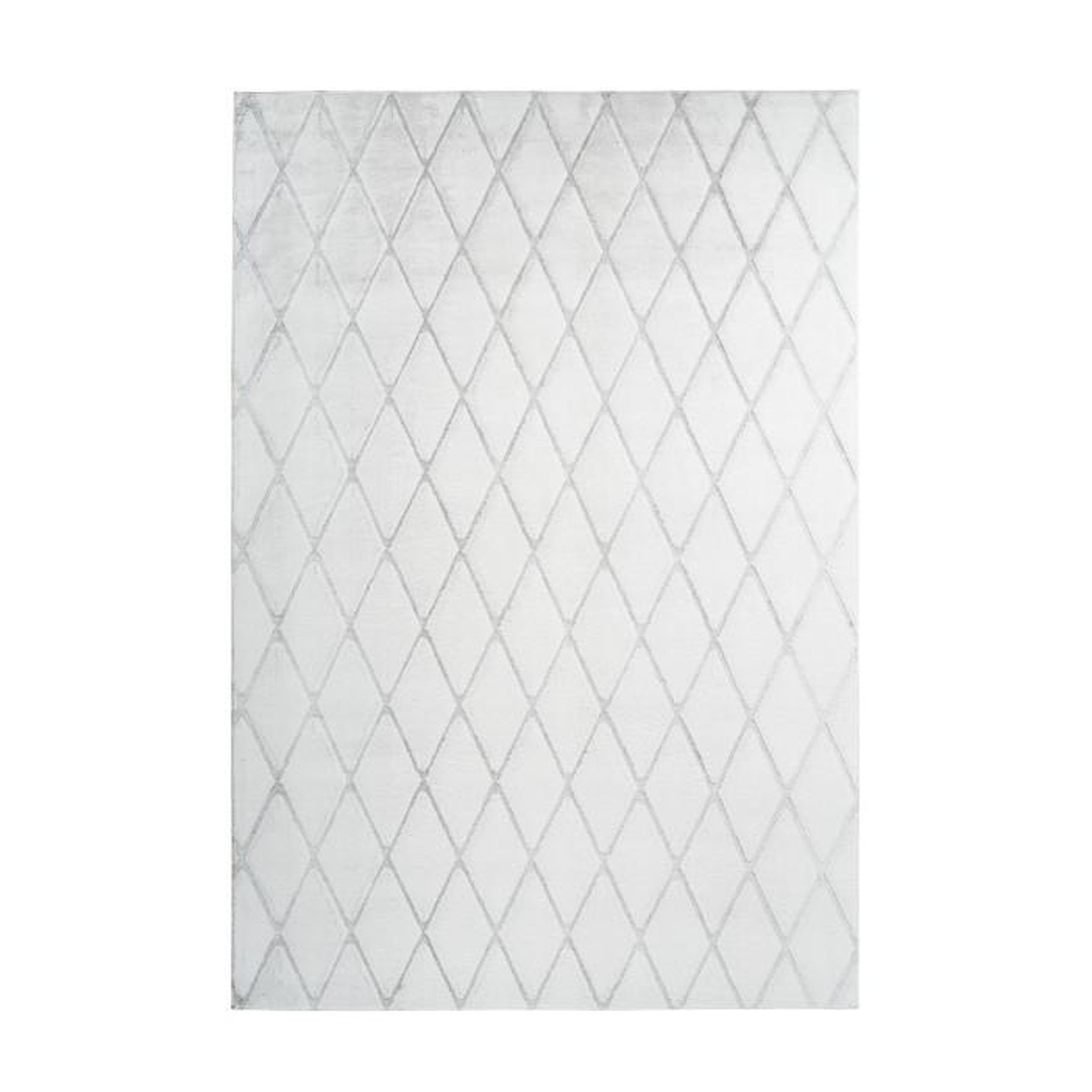 Paris Prix Tapis Shaggy Géométrique  Vivica  Blanc & Bleu Gris. Coloris disponibles : Blanc