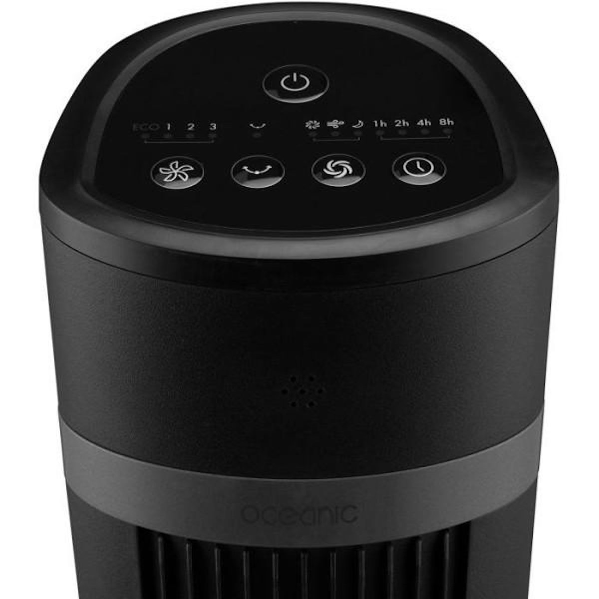 OCEANIC Ventilateur colonne OCEANIC - 45W - Hauteur 101 cm - 3 modes - 3 vitesses - Oscillation 90° - Noir