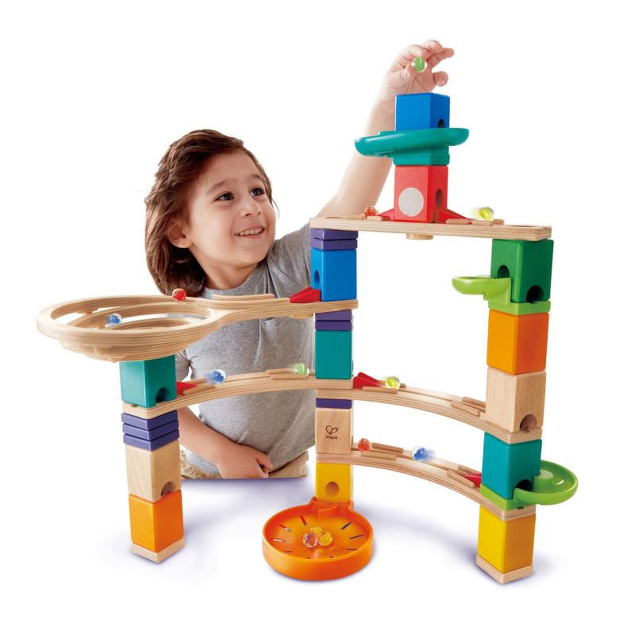Voir la diapositive 4 : Quadrilla Quadrilla Wooden Ball Track - Cliffhanger