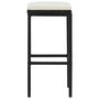 Voir la diapositive 4 : VIDAXL Tabourets de bar avec coussins lot de 3 noir resine tressee