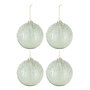 Voir la diapositive 1 : Paris Prix Lot de 4 Boules de Noël  Perles Paillettes  12cm Vert Menthe
