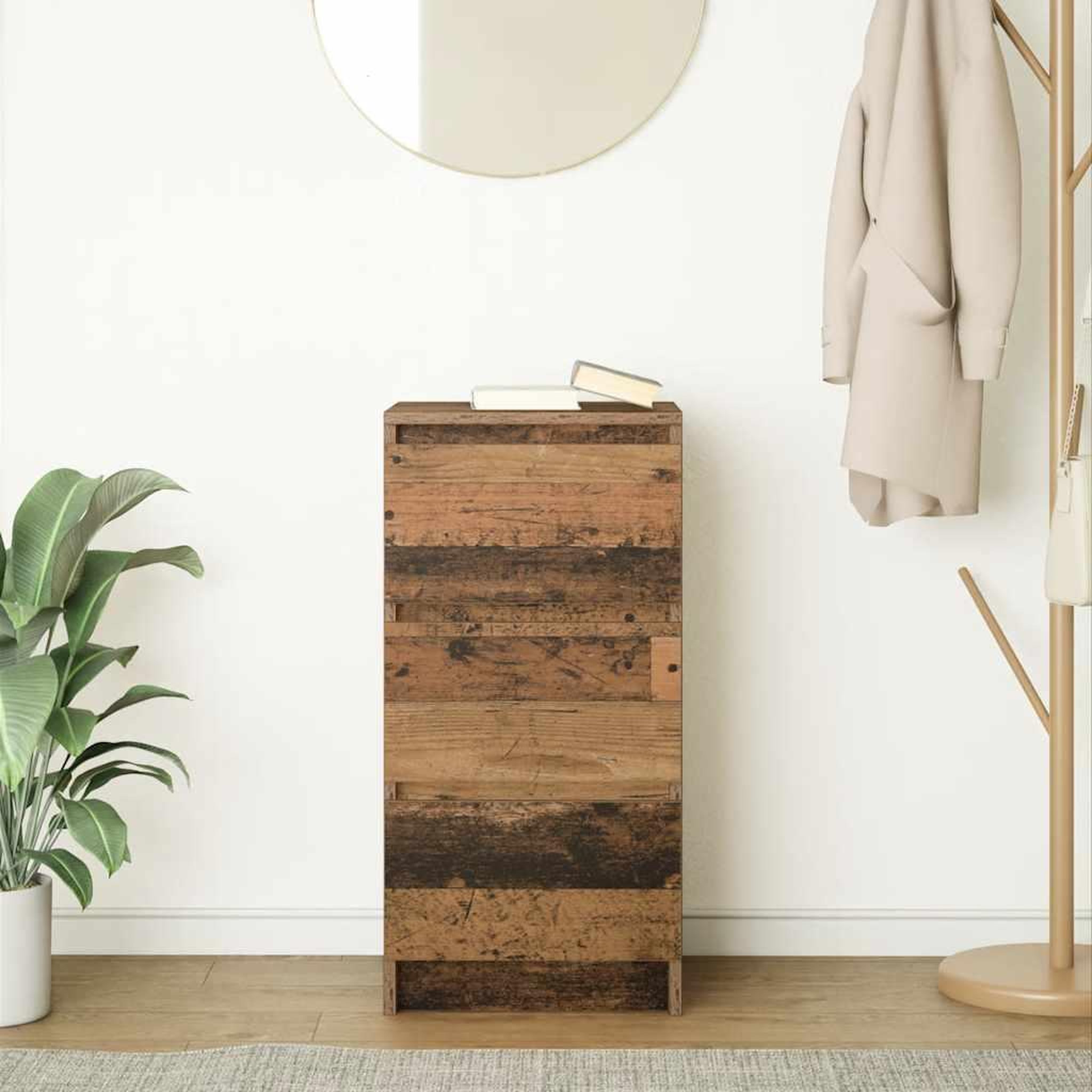 Voir la diapositive 3 : VIDAXL Buffet vieux bois 37,5x35x76 cm bois d'ingenierie