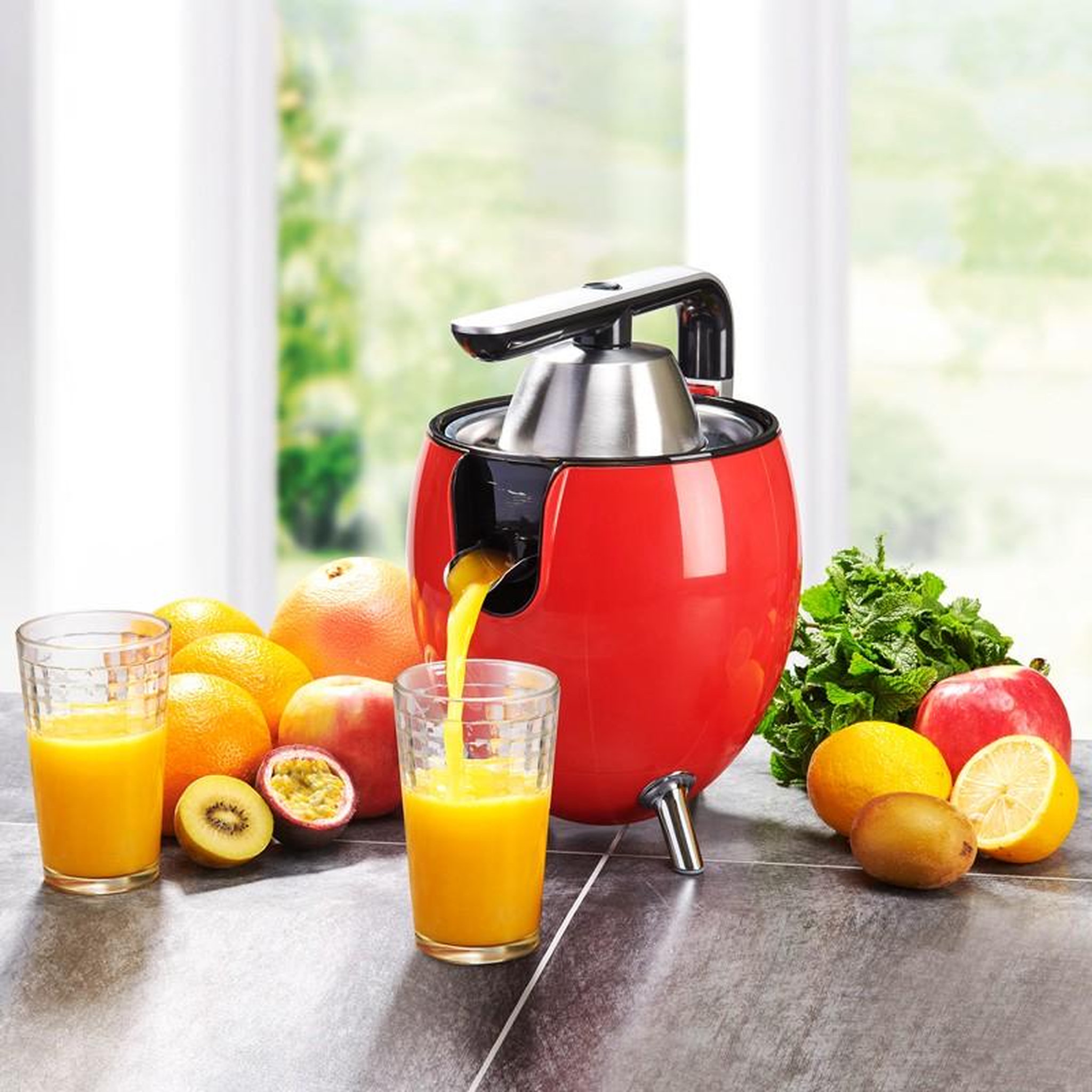 Voir la diapositive 2 : KITCHENCOOK Kitchencook - Presse-agrumes Presspod - 200 W 550 Ml - 2 Cônes De Pressage