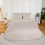 Voir la diapositive 1 : Home collection Parure housse de couette 100% satin de microfibre, albatre