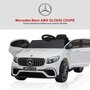 HOMCOM Voiture véhicule électrique enfants 12 V 35 W V. 3-5 Km/h télécommande effets sonores + lumineux blanc Mercedes GLC AMG