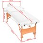 Voir la diapositive 6 : VIDAXL Table de massage pliable a 2 zones 10 cm d'epaisseur Blanc