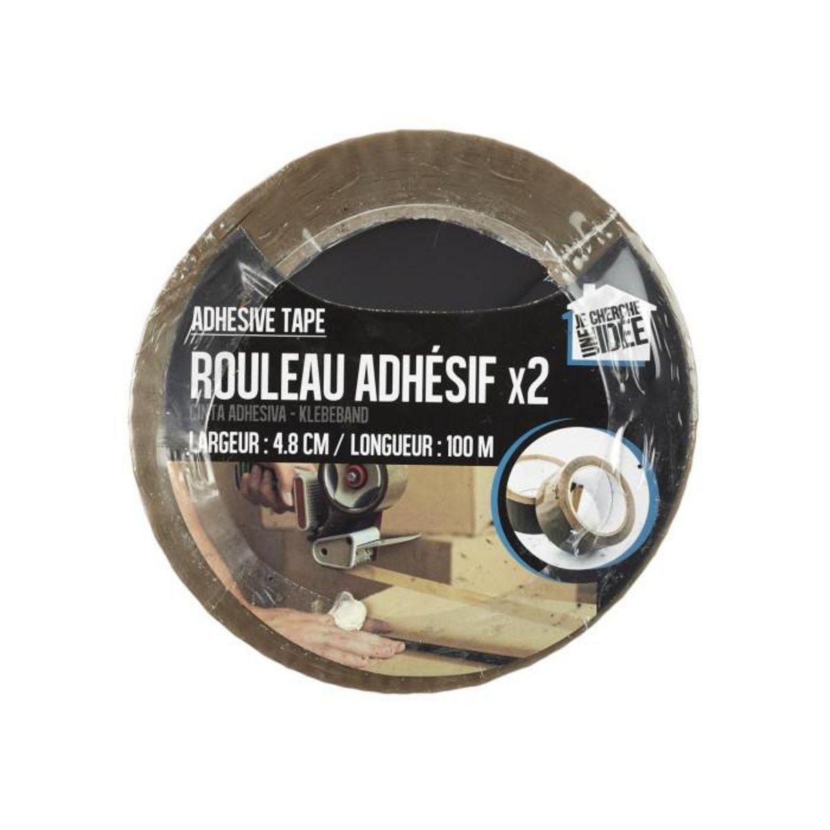 Paris Prix Lot de 2 Rouleaux Adhésifs  Ruban  100m Marron