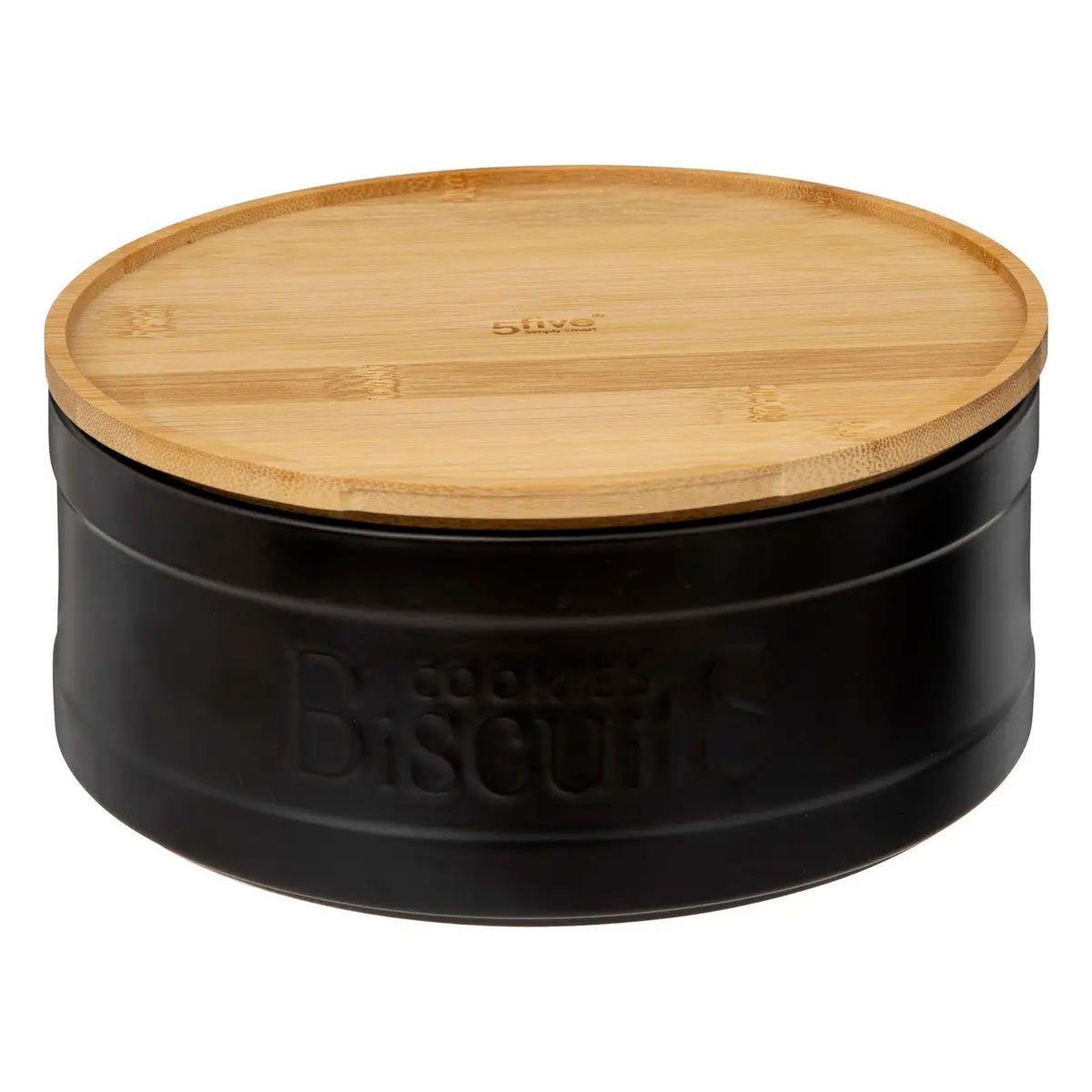 Voir la diapositive 1 : FIVE Boîte à Biscuit  Natureo  22cm Noir