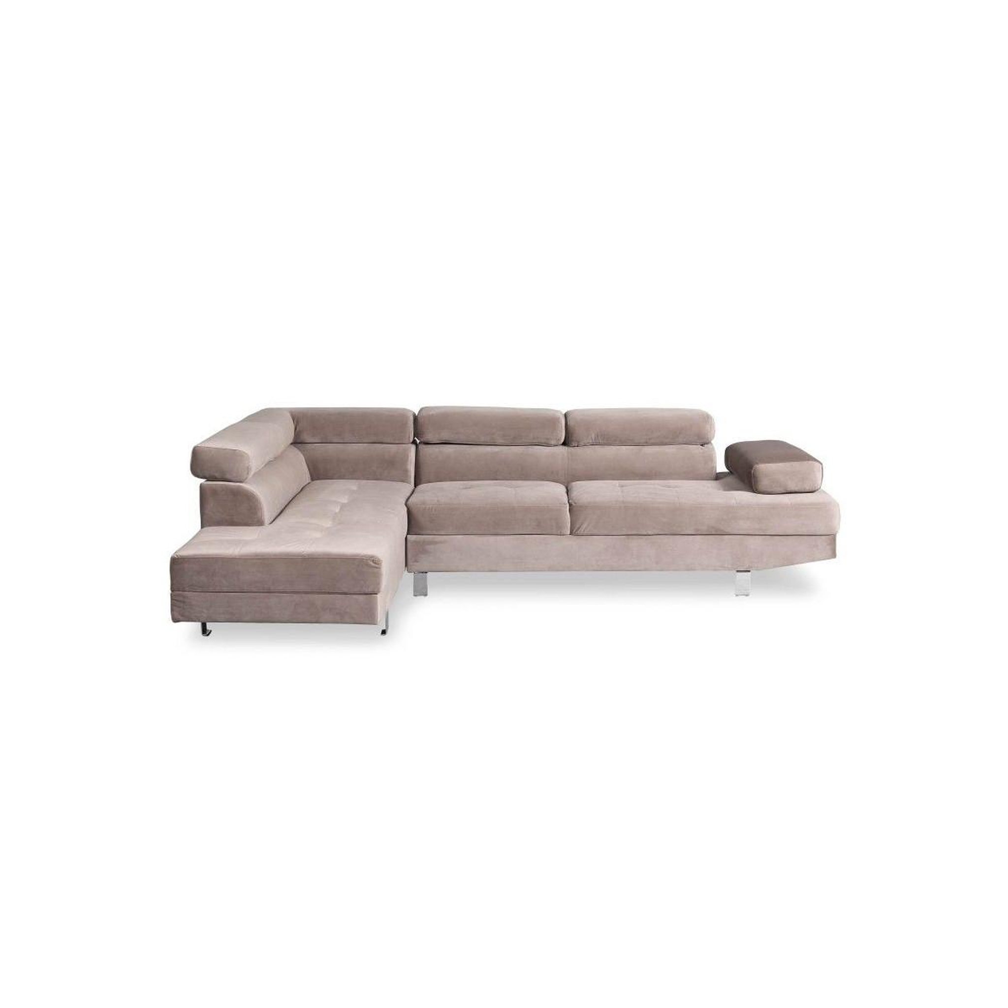 Paris Prix Canapé d'angle gauche  têtière  260cm taupe