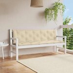 VIDAXL Coussin de banc de jardin beige 180x(50+50)x7 cm tissu oxford