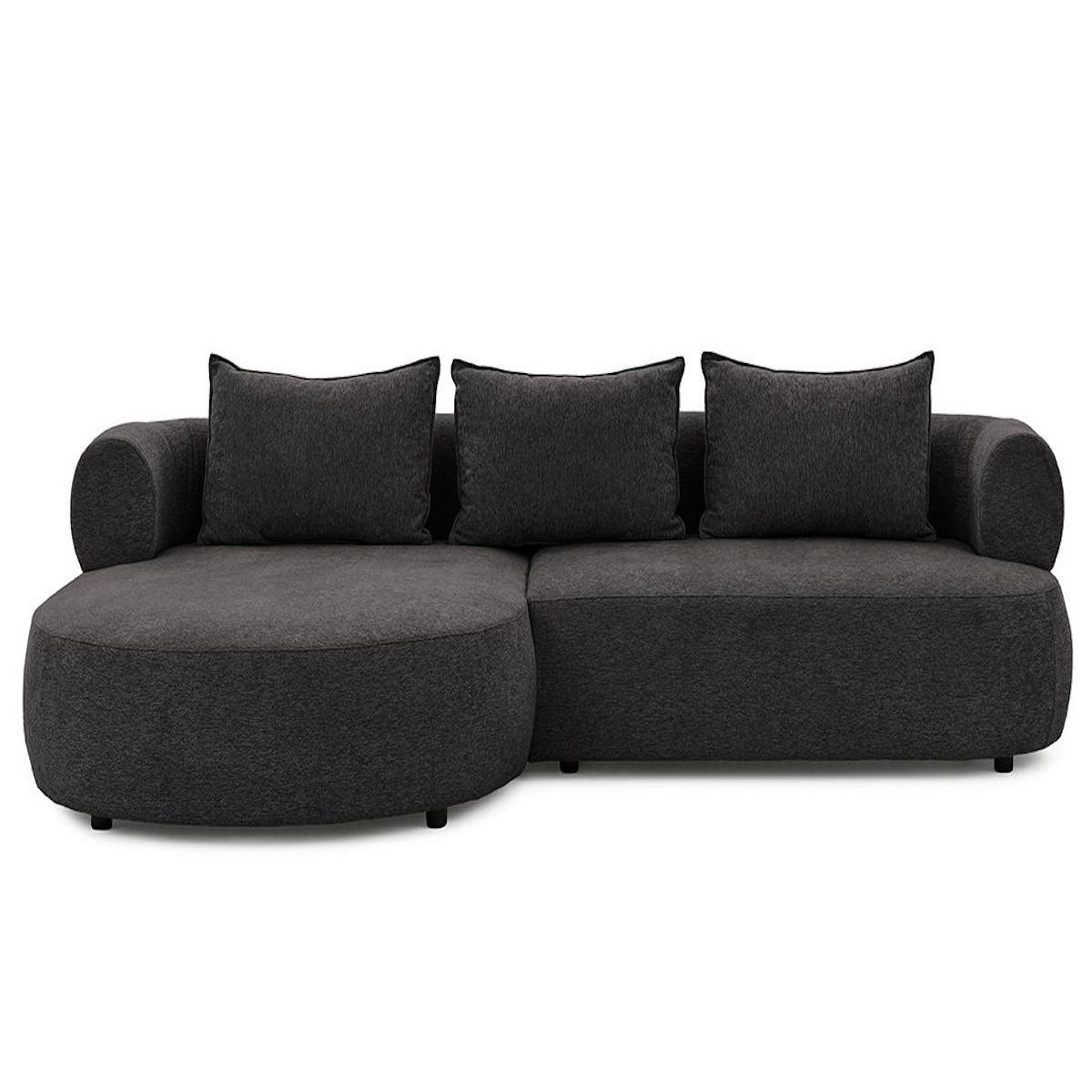 LISA DESIGN Angela - canapé d'angle gauche 4 places en velours texturé