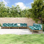 Voir la diapositive 1 : VIDAXL Salon de jardin 6 pcs bois de pin impregne