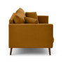 Voir la diapositive 5 : LISA DESIGN Ostrava - canapé droit 2 places en velours pieds en bois